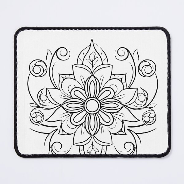 Item preview, Flower #6 Coloring Page Pattern  designed and sold by DavidColoring.