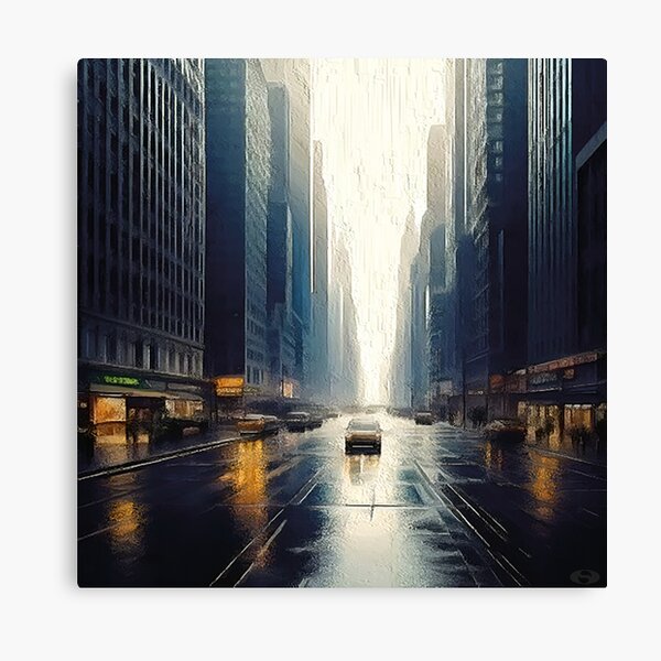 New York sous la pluie Impression sur toile