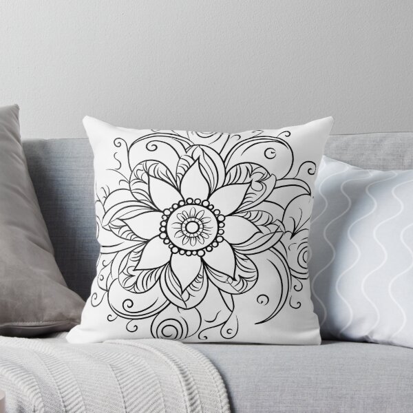 Item preview, Flower #7 Coloring Page Pattern  designed and sold by DavidColoring.