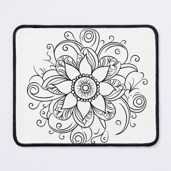 Item preview, Flower #7 Coloring Page Pattern  designed and sold by DavidColoring.