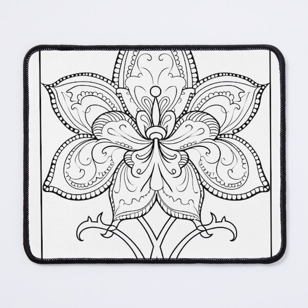 Item preview, Flower #8 Coloring Page Pattern designed and sold by DavidColoring.