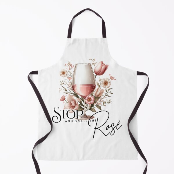 Artikelvorschau, Stop and Smell the Rosé, Weinglas und Blumendesign entworfen und verkauft von Izzjack.