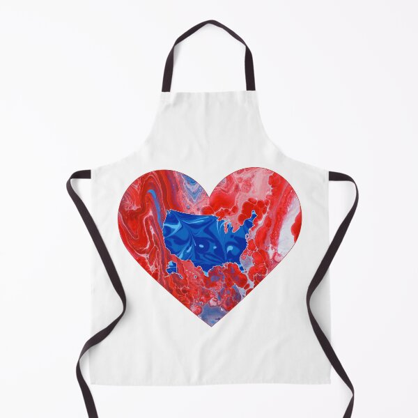Item preview, Heart + U.S. Map - Patriotic - Flow Art / Pour Painting - jdp-04-0021 designed and sold by ANomadDesigns.