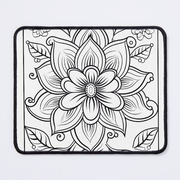 Item preview, Flower #10 Coloring Page Pattern  designed and sold by DavidColoring.