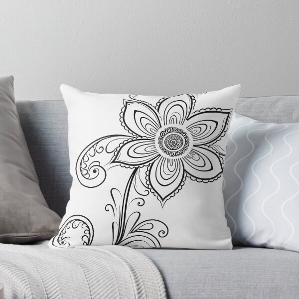 Item preview, Flower #11 Coloring Page Pattern  designed and sold by DavidColoring.