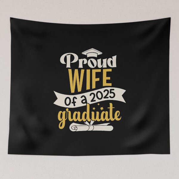 Item preview, Graduation 2025 Proud Wife Of A Graduate Family Celebration designed and sold by eclecTEEq.