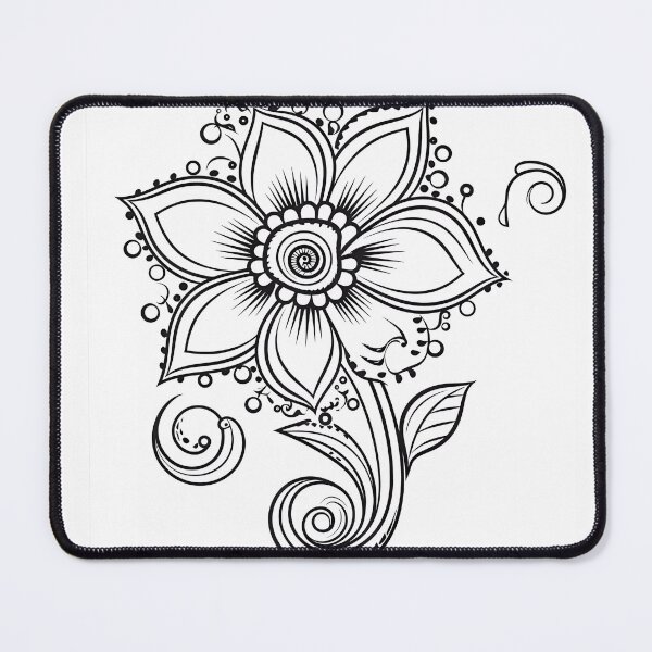 Item preview, Flower #12 Coloring Page Pattern  designed and sold by DavidColoring.