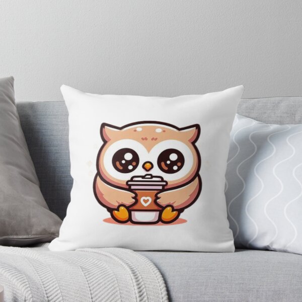 Item preview, owl with coffee designed and sold by Eternalski.