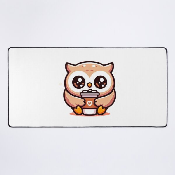Item preview, owl with coffee designed and sold by Eternalski.