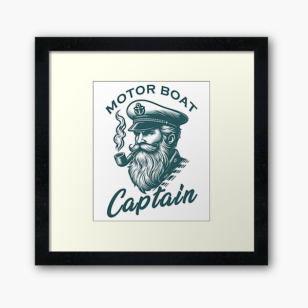 Item preview, Motor Boat Captain Vintage designed and sold by YatoMino.