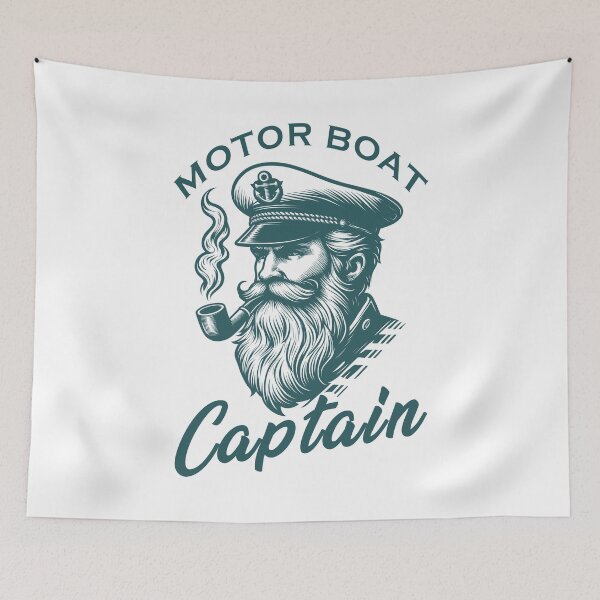 Item preview, Motor Boat Captain Vintage designed and sold by YatoMino.