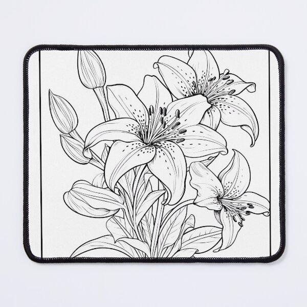 Item preview, Flower #13 Coloring Page Pattern designed and sold by DavidColoring.