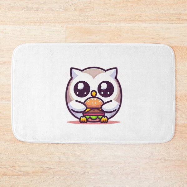 Item preview, owl eating burger designed and sold by Eternalski.