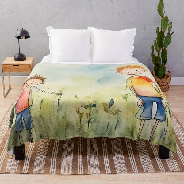 Item preview, Two Children in Garden designed and sold by CalmnessbyChoice.