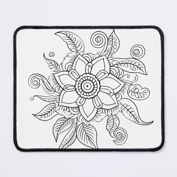 Item preview, Flower #14 Coloring Page Pattern designed and sold by DavidColoring.