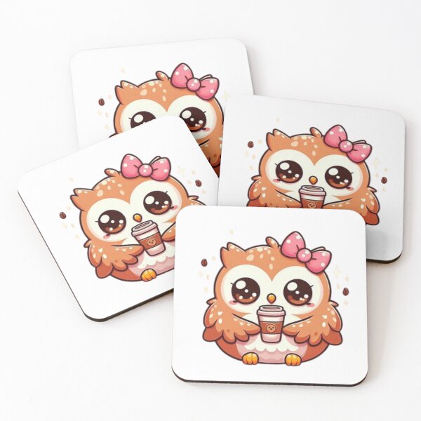 Item preview, owl with coffee designed and sold by Eternalski.