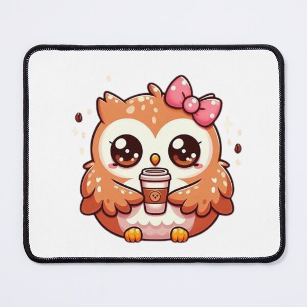 Item preview, owl with coffee designed and sold by Eternalski.