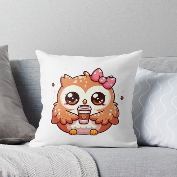 Item preview, owl with coffee designed and sold by Eternalski.