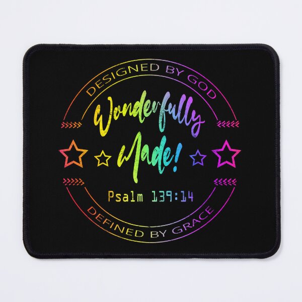 Item preview, Designed by God, Defined by Grace - Wonderfully Made  | Inspirational Bible Verse- Psalm 139:14 | Christian Faith & Grace Typography multi color Design designed and sold by ZechJohnRB.