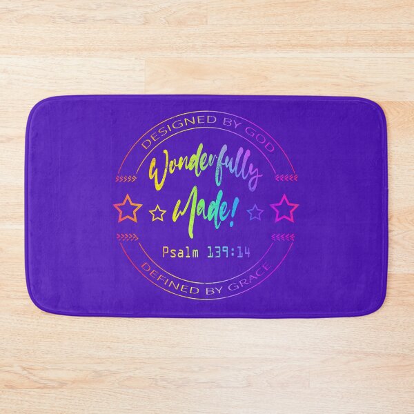 Item preview, Designed by God, Defined by Grace - Wonderfully Made  | Inspirational Bible Verse- Psalm 139:14 | Christian Faith & Grace Typography multi color Design designed and sold by ZechJohnRB.