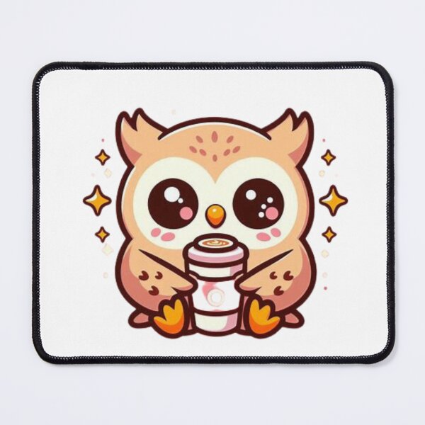 Item preview, owl with coffee designed and sold by Eternalski.