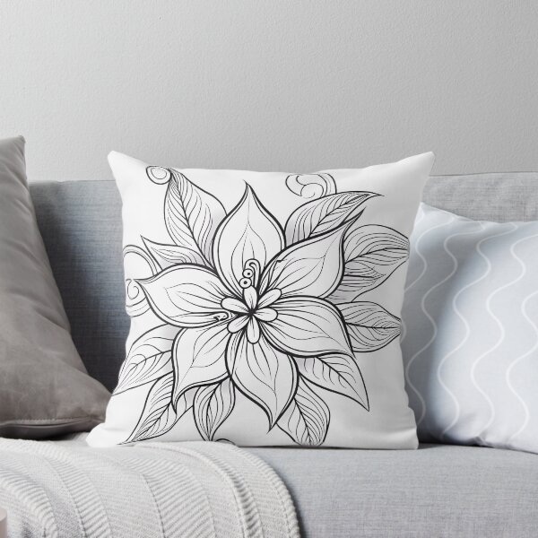 Item preview, Flower #16 Coloring Page Pattern  designed and sold by DavidColoring.