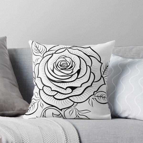 Item preview, Flower Rose #3 Coloring Page Pattern  designed and sold by DavidColoring.