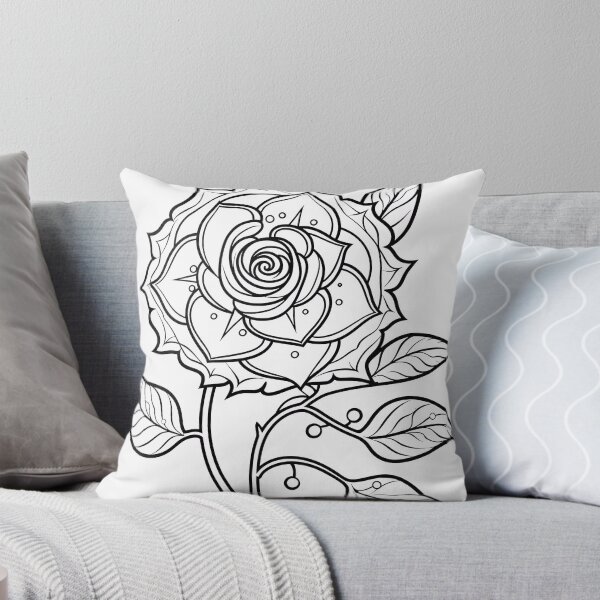 Item preview, Flower Rose #4 Coloring Page Pattern  designed and sold by DavidColoring.