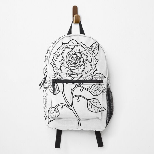 Item preview, Flower Rose #4 Coloring Page Pattern designed and sold by DavidColoring.