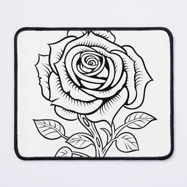 Item preview, Flower Rose #6 Coloring Page Pattern  designed and sold by DavidColoring.