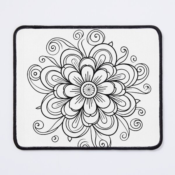 Item preview, Flower #17 Coloring Page Pattern  designed and sold by DavidColoring.