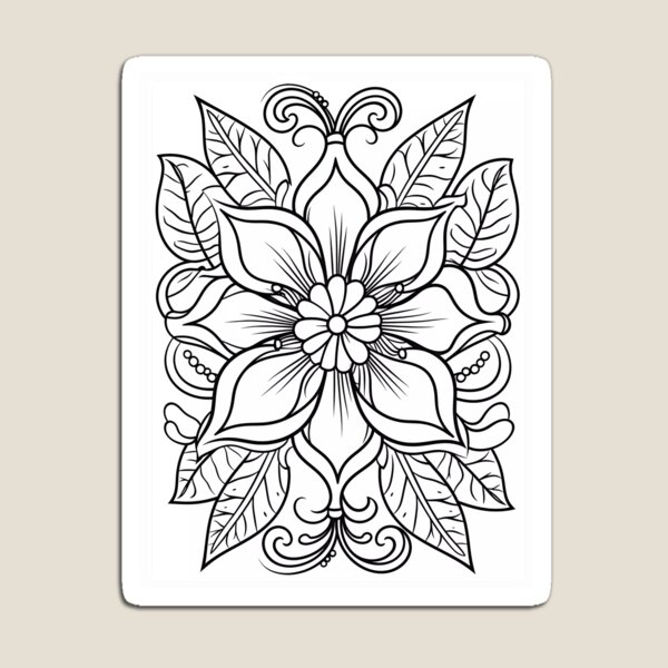Item preview, Flower #18 Coloring Page Pattern  designed and sold by DavidColoring.
