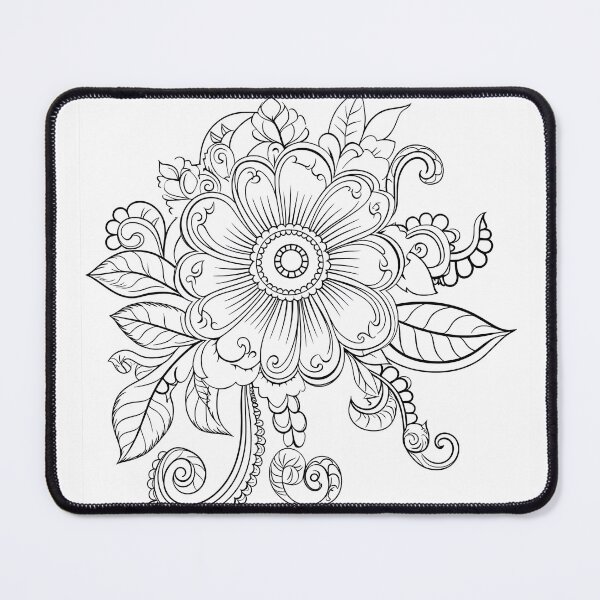 Item preview, Flower #19 Coloring Page Pattern  designed and sold by DavidColoring.