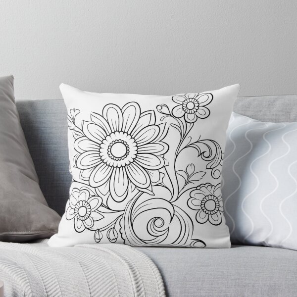 Item preview, Flower #20 Coloring Page Pattern  designed and sold by DavidColoring.