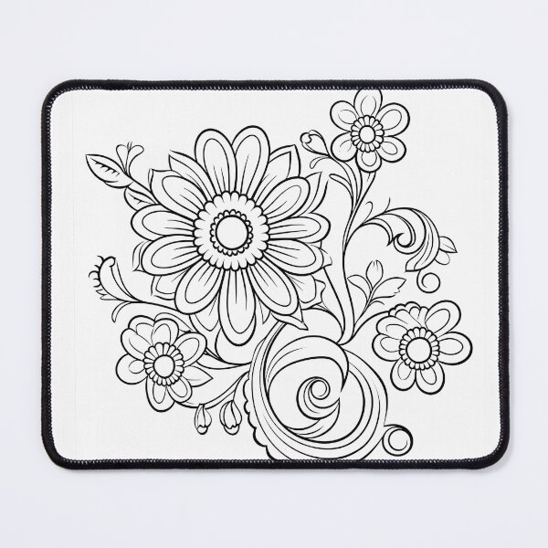 Item preview, Flower #20 Coloring Page Pattern  designed and sold by DavidColoring.