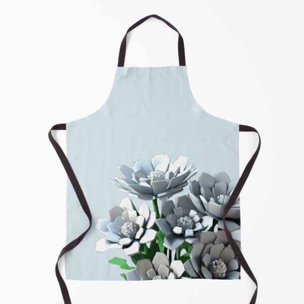 Item preview, Silver Metallic Blue 3D Flower in Pot – Elegant Design for Stickers, Phone Cases, Bedspreads & More designed and sold by Rainbow Paws Garden.
