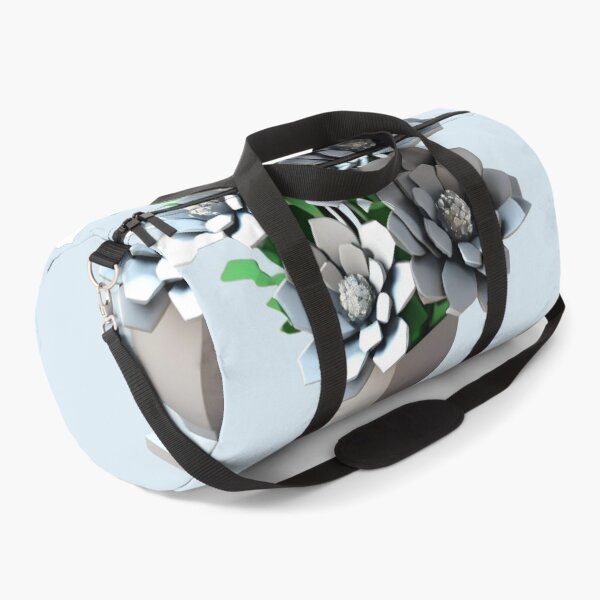 Item preview, Silver Metallic Blue 3D Flower in Pot – Elegant Design for Stickers, Phone Cases, Bedspreads & More designed and sold by Rainbow Paws Garden.