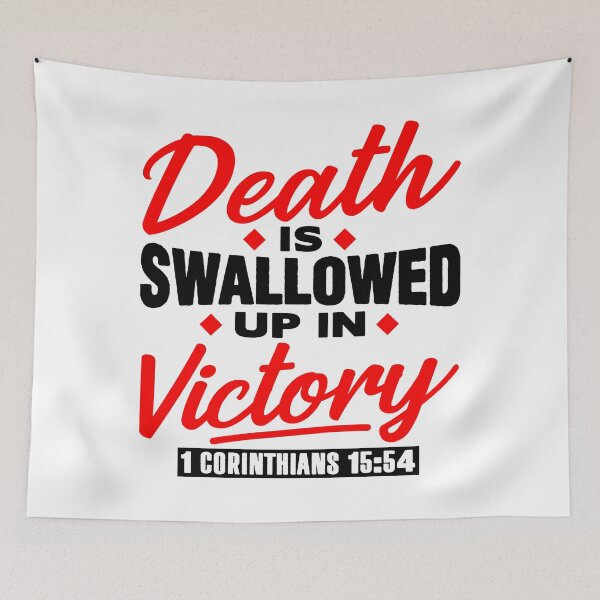 Item preview, 1 Corinthians 15:54 Death Is Swallowed Up In Victory designed and sold by plushism.