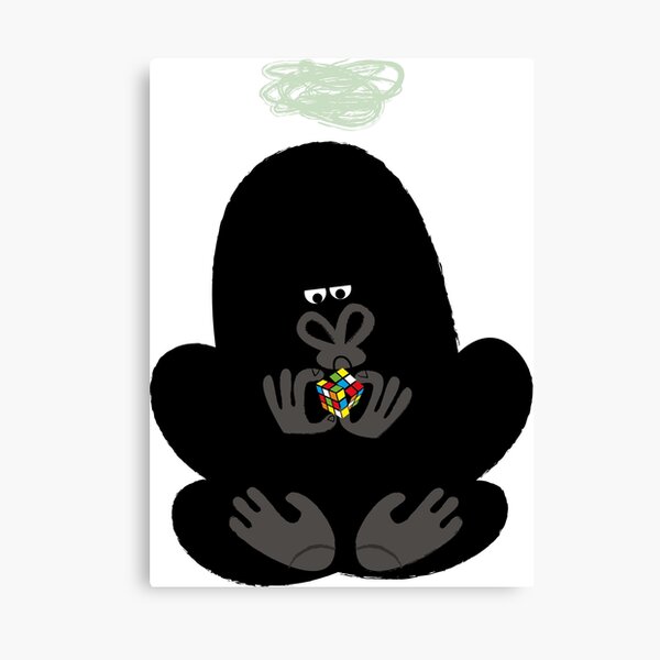 Item preview, Gorilla with a Rubik's Cube designed and sold by Happy Folk by Sean Sims.