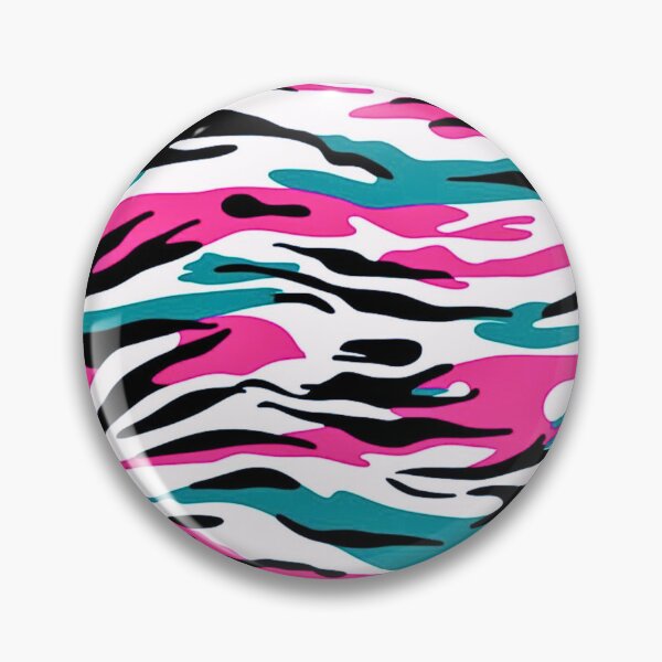 Item preview, Modern Tigerstripe Abstract Design Featuring High Contrast White, Pink, Teal designed and sold by CamouflageLab.