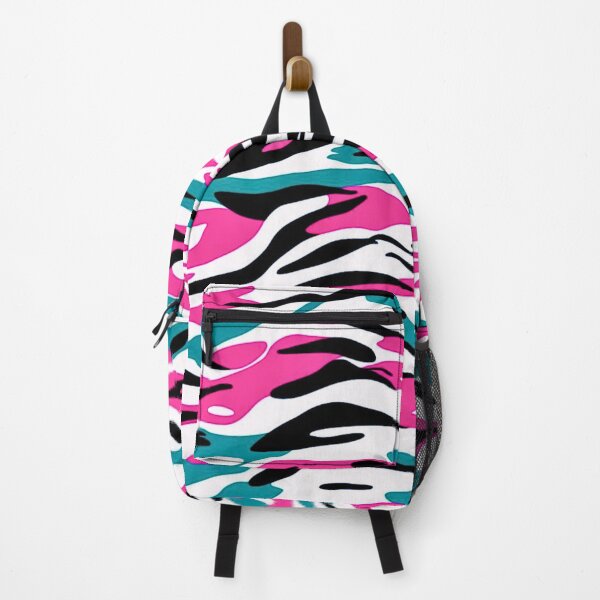 Item preview, Modern Tigerstripe Abstract Design Featuring High Contrast White, Pink, Teal designed and sold by CamouflageLab.
