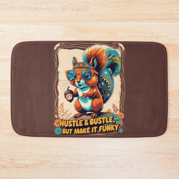 Item preview, Hustle & Bustle, But Make It Funky - Groovy Squirrel Boho 70s Art | LaLi Designs designed and sold by LaLi-Designs.