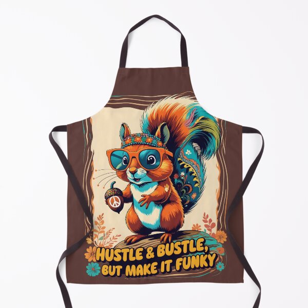 Item preview, Hustle & Bustle, But Make It Funky - Groovy Squirrel Boho 70s Art | LaLi Designs designed and sold by LaLi-Designs.