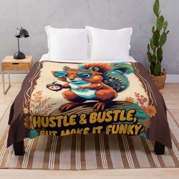 Item preview, Hustle & Bustle, But Make It Funky - Groovy Squirrel Boho 70s Art | LaLi Designs designed and sold by LaLi-Designs.