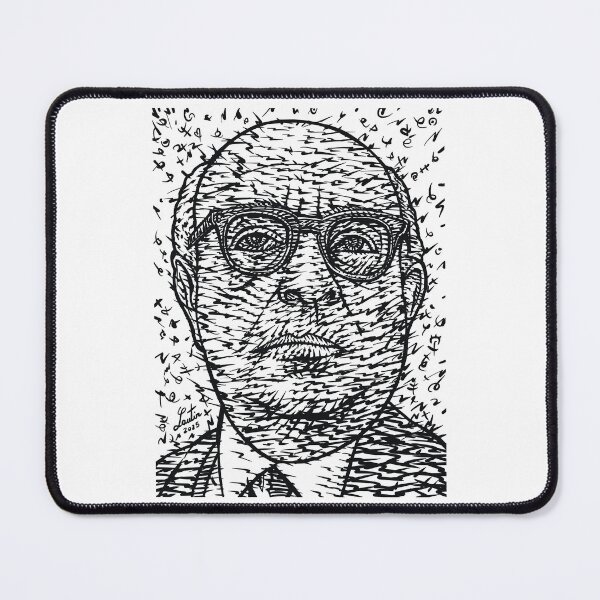 Item preview, THEODOR W. ADORNO ink portrait .1 designed and sold by lautir.