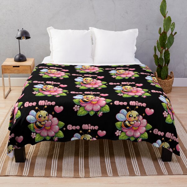 Item preview, Bee Mine – Cute Kawaii Valentine Bee - Pun Design designed and sold by Dantin.