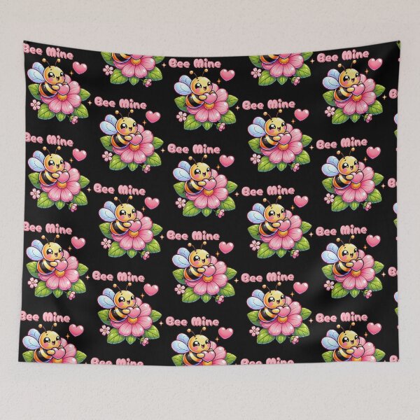 Item preview, Bee Mine – Cute Kawaii Valentine Bee - Pun Design designed and sold by Dantin.