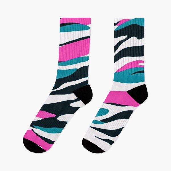 Item preview, Vibrant White, Pink, Teal Tiger Stripes Pattern with Dynamic High Contrast designed and sold by CamouflageLab.