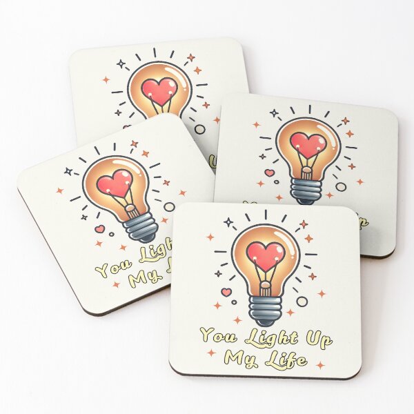 Item preview, You Light Up My Life – Cute Romantic Lightbulb Style Design - Romantic Love Pun designed and sold by Dantin.