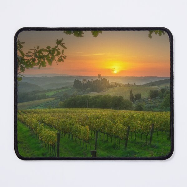 Item preview, Vineyards at sunset and the Abbey of Badia a Passignano. Tuscany, Italy designed and sold by Stefano Orazzini.